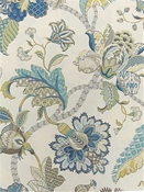 Floriana Teal Floral P Kaufmann Fabric 